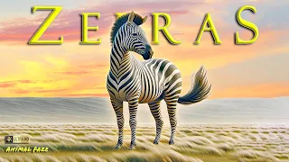 Zany Zebras: Nature's Striped Wonders 4K ~ Animals (Relaxing Music)