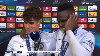 Kepa and Mendy do joint interview after inspired substitution leads Chelsea to Super Cup glory