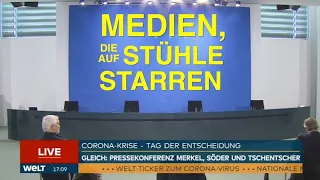 Warten auf Merkel: Medien, die auf Stühle starren | Übermedien.de