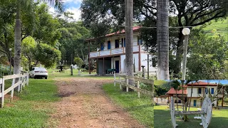 FAZENDA ANTIGA EM MINAS  ESTAVA  DECADENTE, FICOU NOVA, HERDEIROS REFORMARAM TUDO