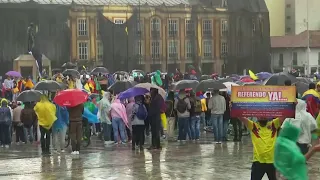 LIVE: Anti-government marchers gather in Bogota amid protest violence that has rocked Colombia