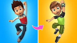 Ryder Paw Patrol Glow Up Into Ben 10 - Paw Patrol Characters Glow Up Transformation