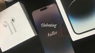 iPhone 14 pro max space black unboxing | AirPods 2nd generation unboxing | South African youtuber