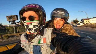 FabryRock in moto con la modella Siciliana a Motor bike Expo 2022