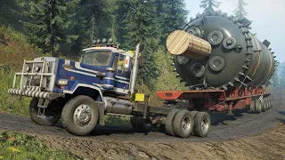 SnowRunner Mods - Pacific P512 -  Heavy Transporting Giant 64000 Liter Fuel Semitrailer