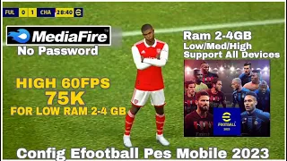 Config Fix Lag Efootball Pes Mobile 2023 No Lag | Ram 2GB | No Pasword |V7.5.1| Support All Devices