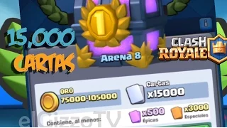 PRIMER COFRE DE 15,000 cartas abierto de Clash Royale | Torneo de 250,000 gemas