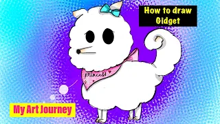 My Art Journey - IPAD PAINTING TUTORIAL| How to draw Gidget from The secret life of pets