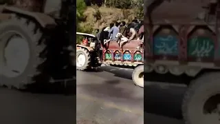 tractor-trolley of coming from Bhimber at Six turn an accident in which the tractor can be over sped