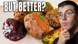 Pro Chef Tests.. Joshua Weissman's BUT BETTER Ikea SWEDISH Meatballs!