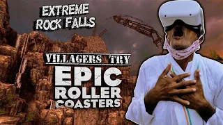 Villagers Try Epic Roller Coaster Rock Fall in VR ! Tribal People Try Epic Roller Coaster Rock Fall