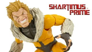 Marvel Legends Sabretooth First Appearance Bonebreaker BAF Wave Hasbro X-Men  Action Figure Review