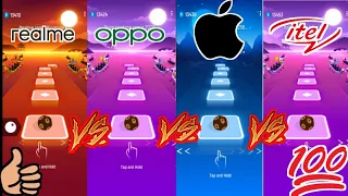 Tiles hop - Realme vs Oppo vs iphone vs itel - @smashgaming9405 #realme #oppo #iphone #itel #ringtone