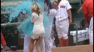 MLB Female Reporters in Dresses Getting Wet