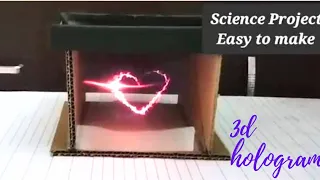 How to make a 3d projector on transparency using smartphone/3D hologram Projector #3d #hologram #diy