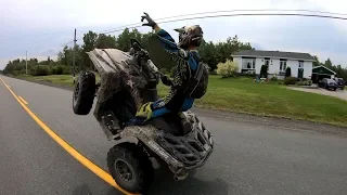 Longest Can am outlander wheelie ???