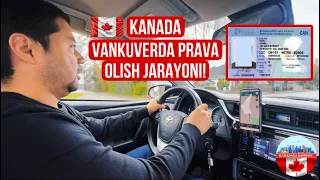 Kanada. Britaniya kolumbiyasi(BC). Vankuverda  haydovchilik guvohnomasini olish. Canada. BC