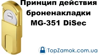 Принцип действия защитной врезной броненакладки MG-351 DiSec