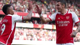 Arsenal 5   0 Wolves Jakub Kiwior SCORES his first GOAL for Arsenal