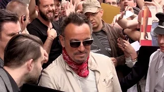 EXCLUSIVE:  Bruce Springsteen aka The Boss coming out of the George V hotel in Paris