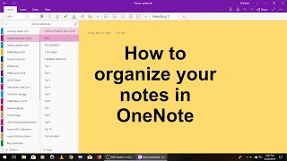 How to organize your notes in OneNote
