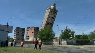 взрыв "башни" заброшенного элеватора Харьков