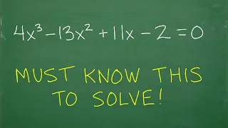 NOT EASY to Solve this polynomial equation - USE This!  (Rational Root Theorem)