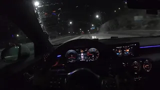 POV / Mercedes-Benz AMG A Class A35 4Matic Sedan Snow Run / Hankook Winter Tyres