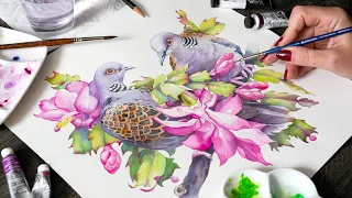 Watercolor Compositions 🌹 Tips & Techniques for Beginners