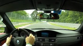 Bmw M3 E92 vs Bmw M5 F10 TAXI RING @ Nurburgring with crash