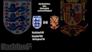 MY Predictions Euro 2024🏆Final England🏴󠁧󠁢󠁥󠁮󠁧󠁿 Vs 🇪🇦Spain#euro2024 #england #Spain #foryoupage #fyp