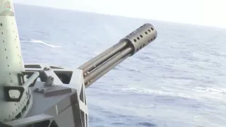 Phalanx CIWS Close in Weapon System In Action