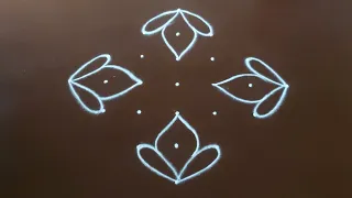 Sankranthi Special 7*1 dots rangoli Design | Sankranthi Muggulu| simple pongal kolam|pongal kolam