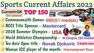 2022 Important Sports Current Affairs Sports News