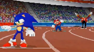 Mario & Sonic at the Olympic Games (DS) - All Characters 400m Hurdles Gameplay