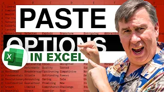 Excel Rev Up - Paste Options: Episode 1282