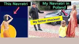 Foreigners celebrate Navratri in Europe | Dad sees me in saree for the first time | Karolina Goswami