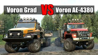 Snowrunner Voron Grad vs Voron AE 4380  New vs Old Ural