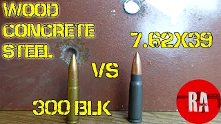 300 Blackout vs 7.62x39 penetration test