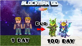 The Duo 🥰  Journey: Completing the Fan Challange in Skyblock BlockmanGO
