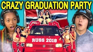 TEENS REACT TO CRAZY NORWAY HIGH SCHOOL GRADUATION PARTIES (Russefeiring)