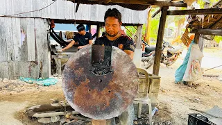 Knife Making - Forging A Simple Cleaver From A Big Disc Plough