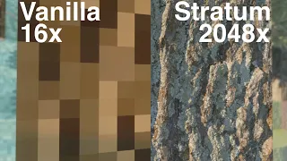 Minecraft Vanilla vs Stratum 2048x Pt.1 Forest [4K/60FPS]