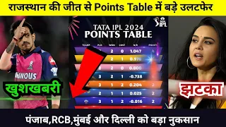 IPL Points Table 2024 Today 14 APRIL | PBKS vs RR after match points table | IPL 2024