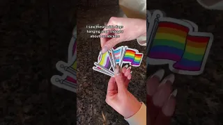 Pride Flag Stickers 🏳️‍🌈 #pride #lgbtq #lesbian #bisexual #transgender #shorts #stickers