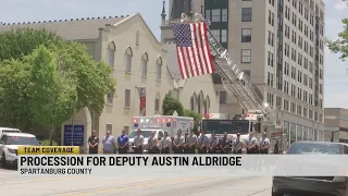 Community members, first responders pay tribute to fallen Spartanburg Co. Deputy