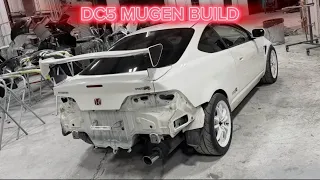 Dc5 mugen build fiberglass repair and installation