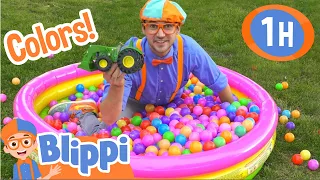 Learn Colors with the Blippi Ball Pit! | 1 HOUR BEST OF BLIPPI | Educational Videos for Kids