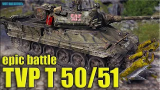 Грамотный бой на карте Жемчужная река ✅ World of Tanks TVP T50/51 патч 1.10.0