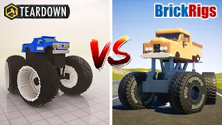 Teardown BIGFOOT MONSTER TRUCK vs Brick Rigs BIGFOOT MONSTER TRUCK